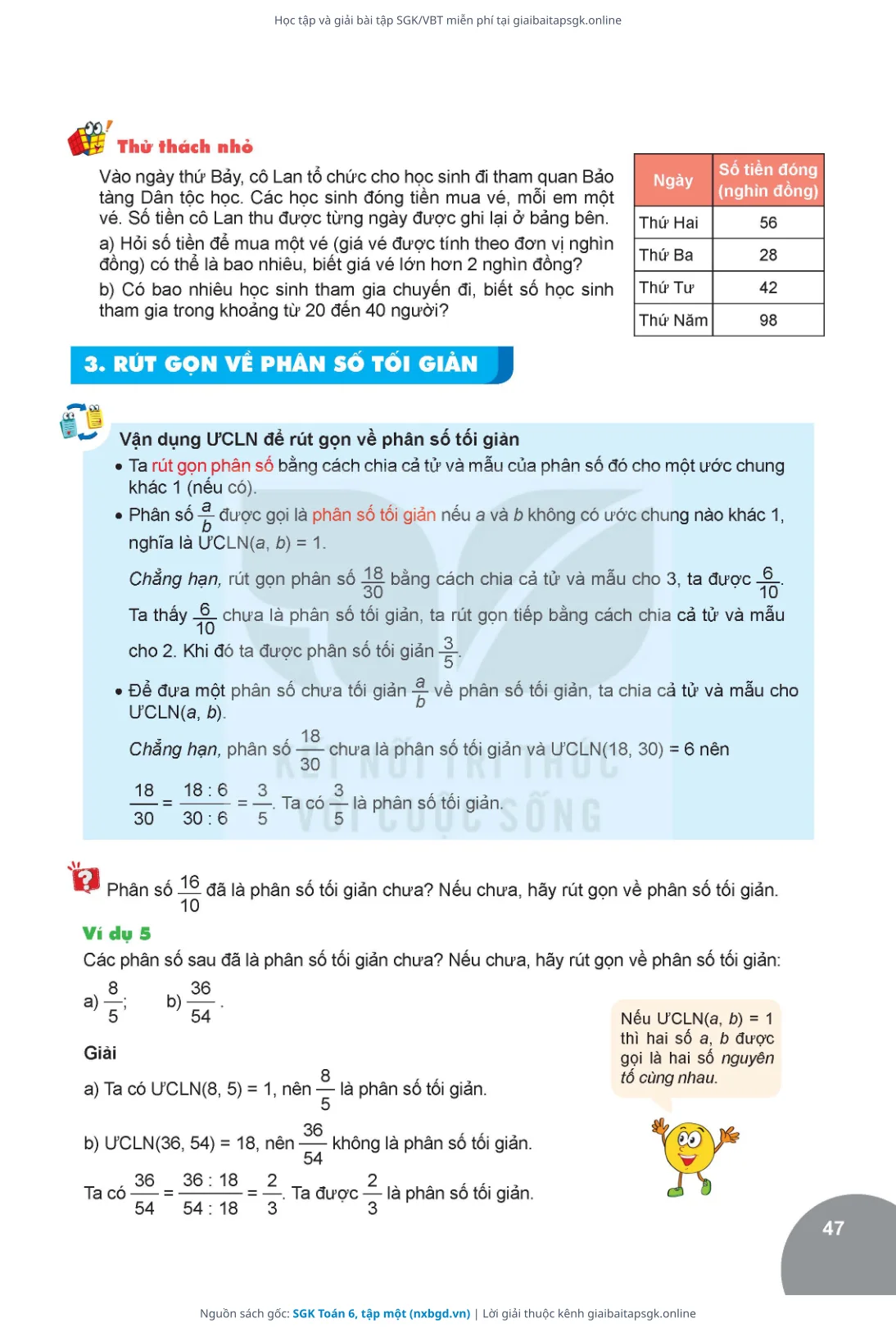 Trang 48 sách giáo khoa SGK Toán 6, tập một thu nhỏ