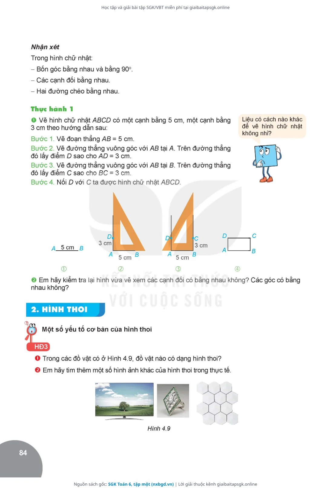 Trang 85 sách giáo khoa SGK Toán 6, tập một thu nhỏ