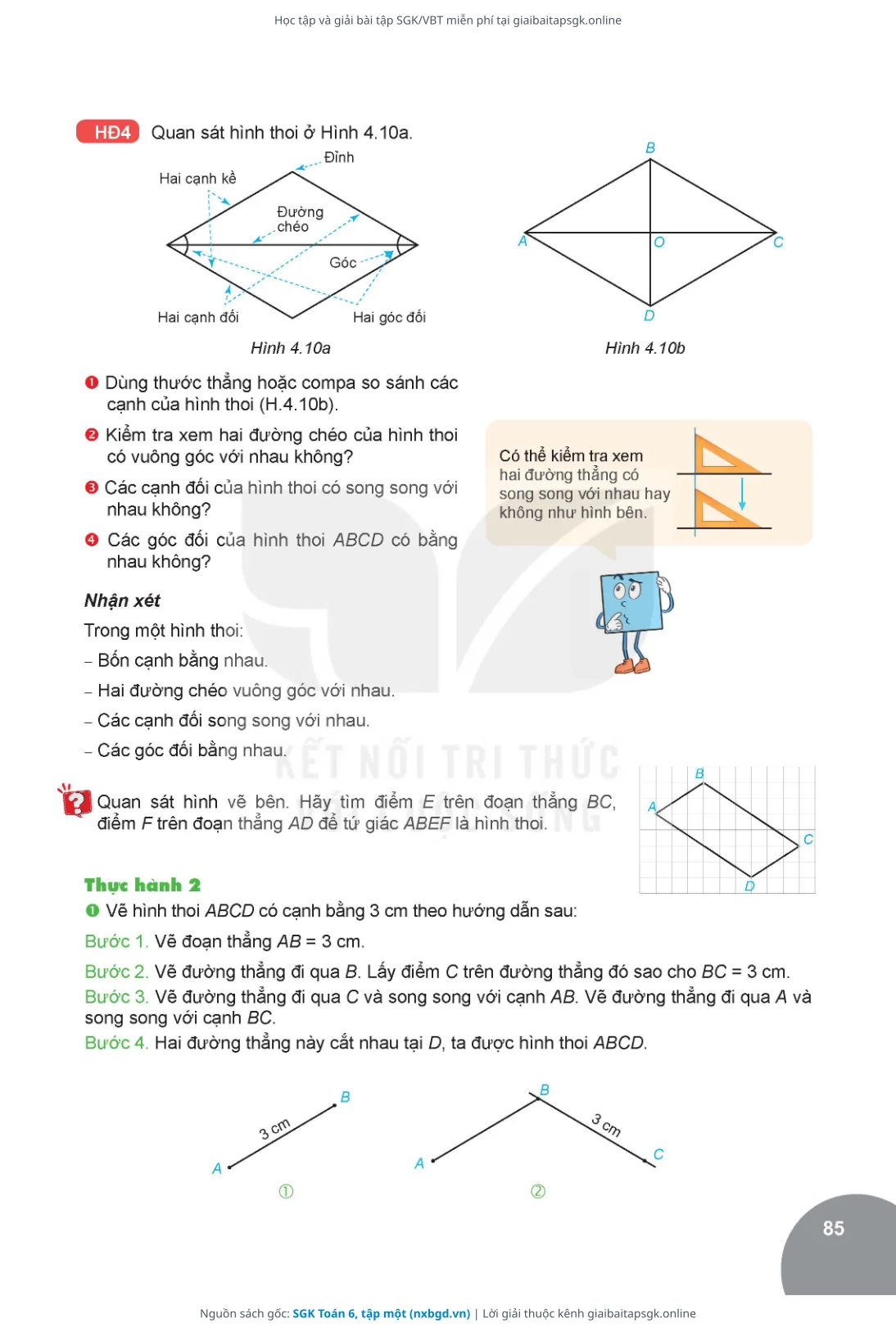 Trang 86 sách giáo khoa SGK Toán 6, tập một thu nhỏ