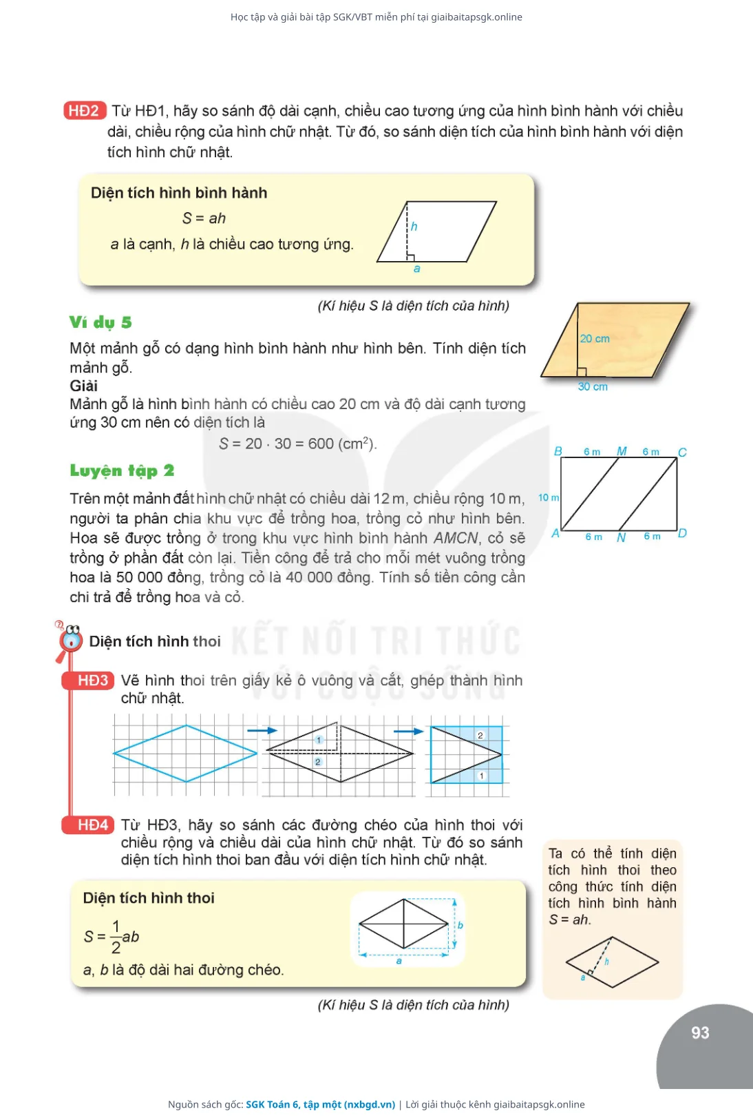 Trang 94 sách giáo khoa SGK Toán 6, tập một thu nhỏ