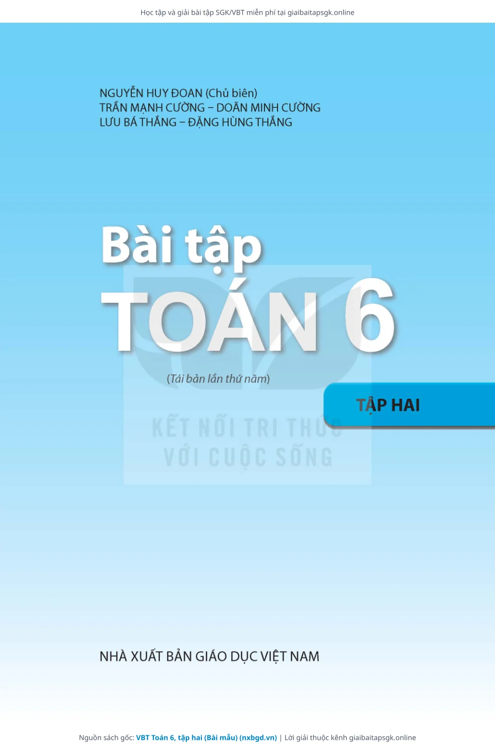 Trang 2 sách giáo khoa VBT Toán 6, tập hai (Bài mẫu) thu nhỏ
