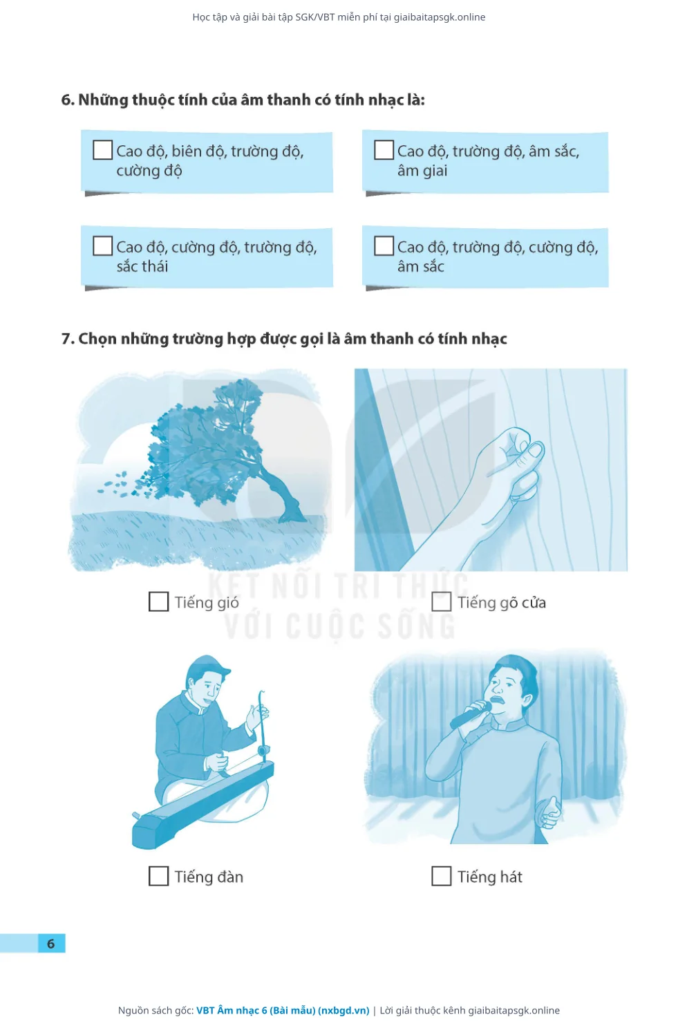 Trang 7 sách giáo khoa VBT Âm nhạc 6 (Bài mẫu) thu nhỏ