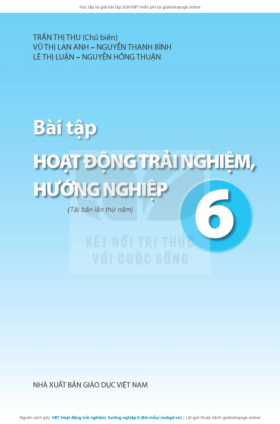 Trang 2 sách giáo khoa VBT Hoạt động trải nghiệm, hướng nghiệp 6 (Bài mẫu) thu nhỏ