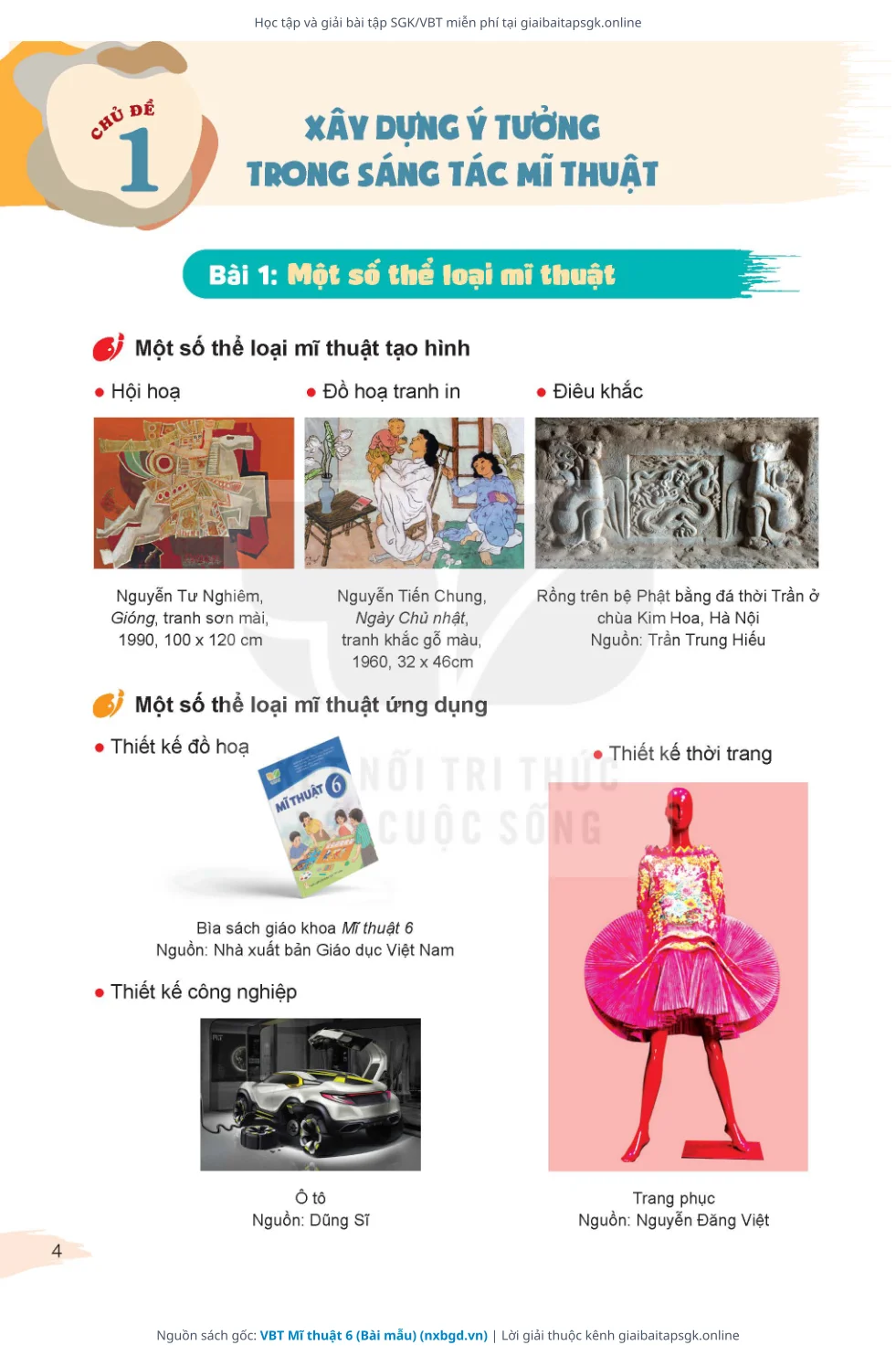 Trang 5 sách giáo khoa VBT Mĩ thuật 6 (Bài mẫu) thu nhỏ