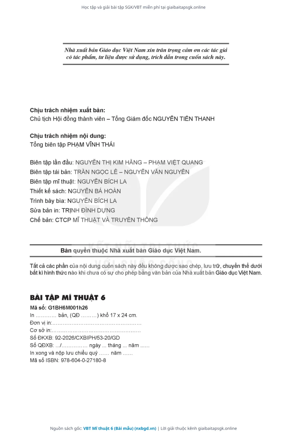 Trang 8 sách giáo khoa VBT Mĩ thuật 6 (Bài mẫu) thu nhỏ