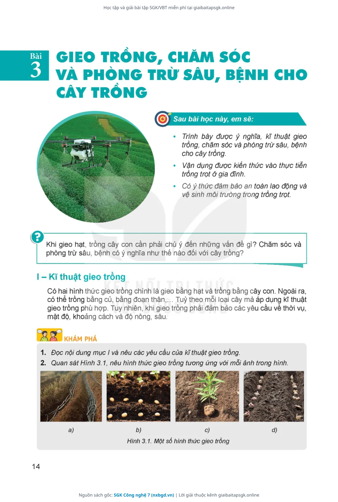 Trang 15 sách giáo khoa SGK Công nghệ 7 thu nhỏ