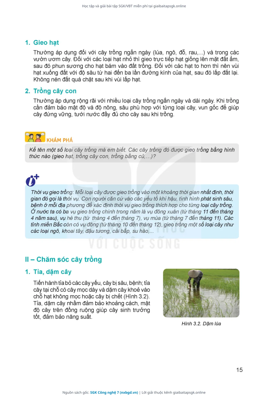 Trang 16 sách giáo khoa SGK Công nghệ 7 thu nhỏ