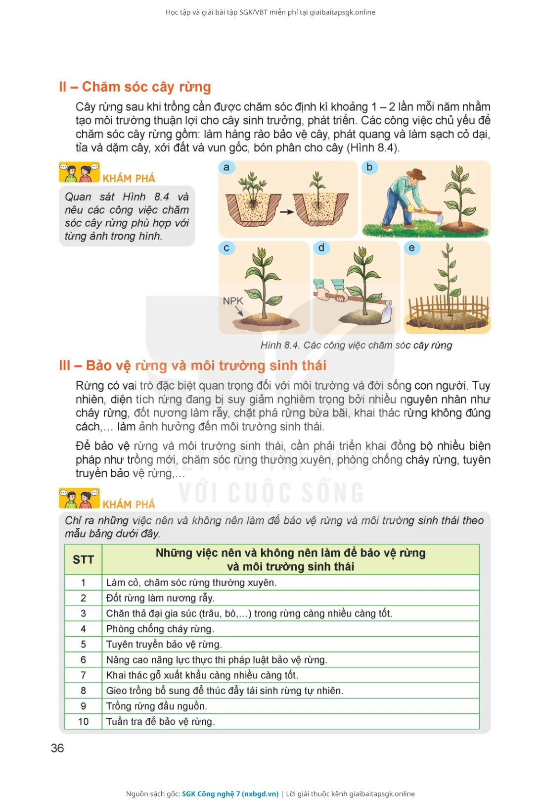 Trang 37 sách giáo khoa SGK Công nghệ 7 thu nhỏ