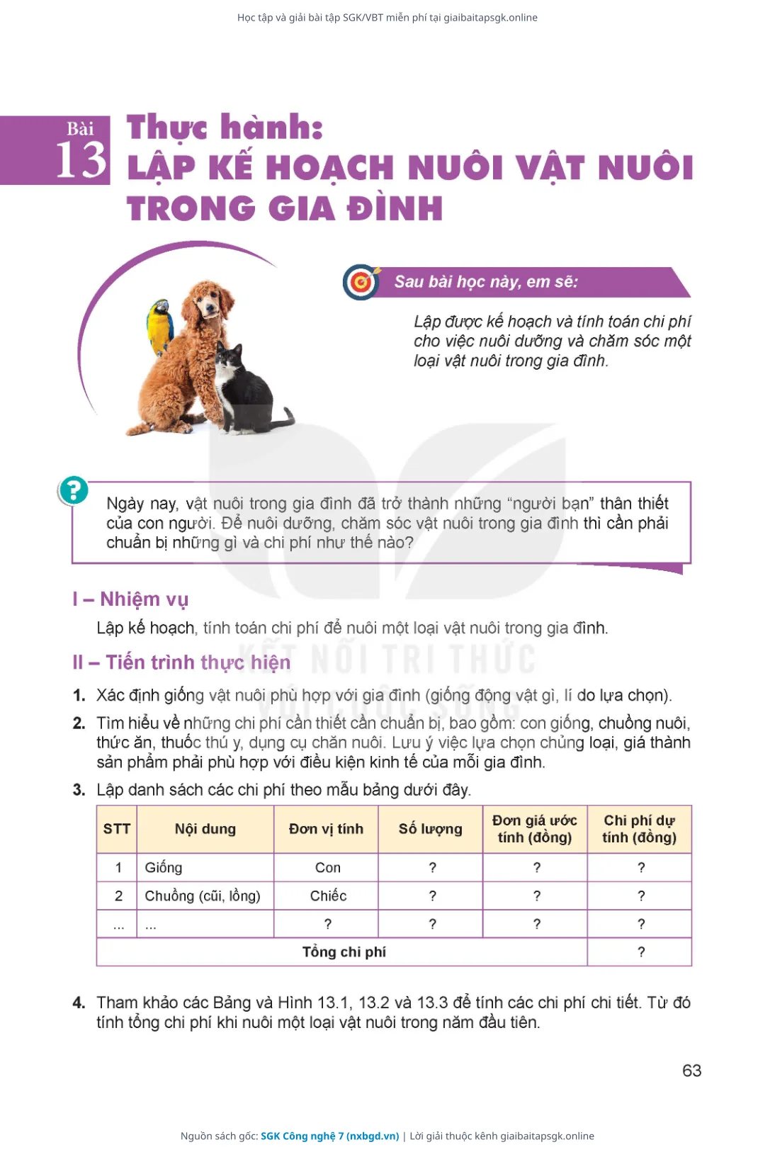 Trang 64 sách giáo khoa SGK Công nghệ 7 thu nhỏ