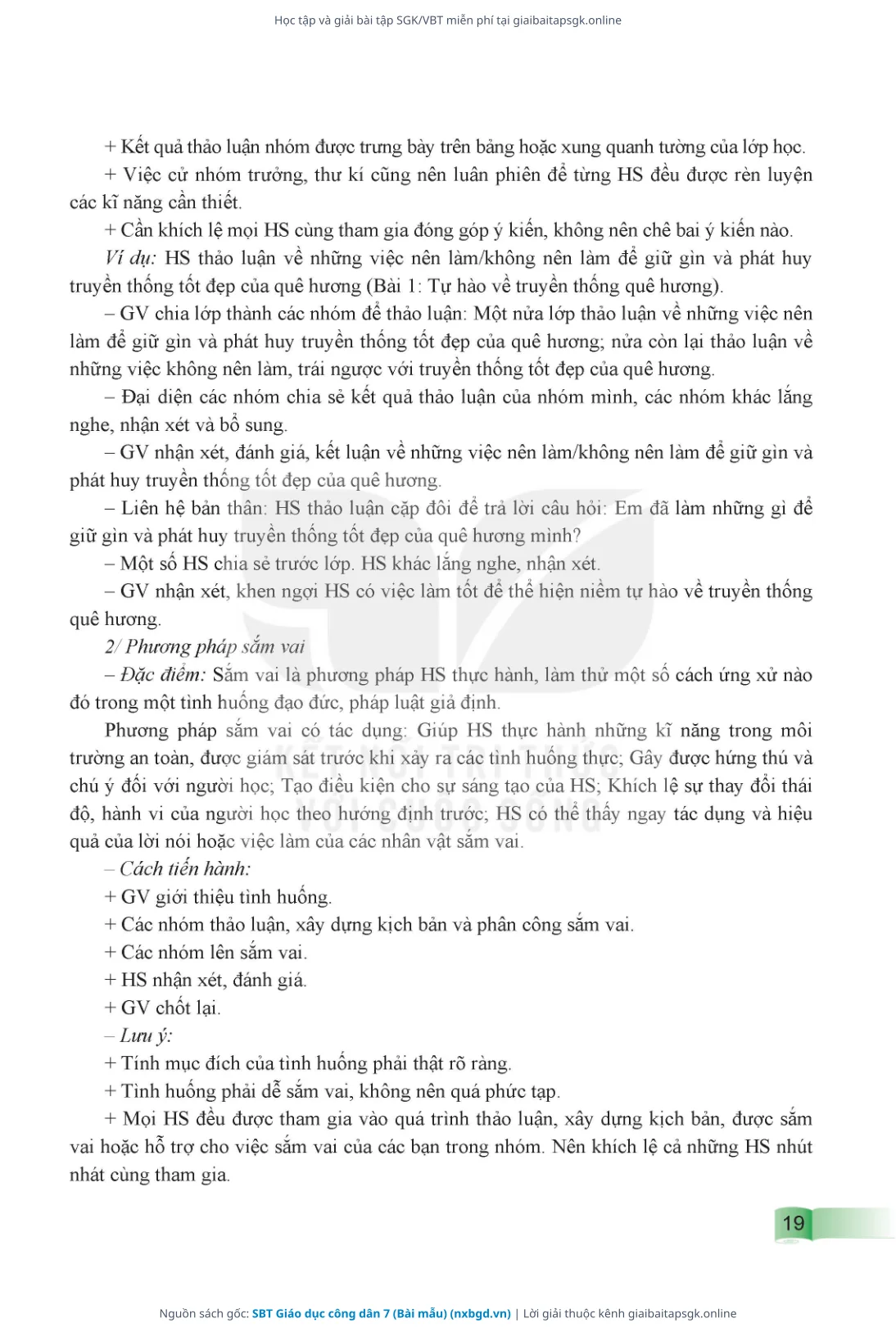 Trang 20 sách giáo khoa SBT Giáo dục công dân 7 (Bài mẫu) thu nhỏ