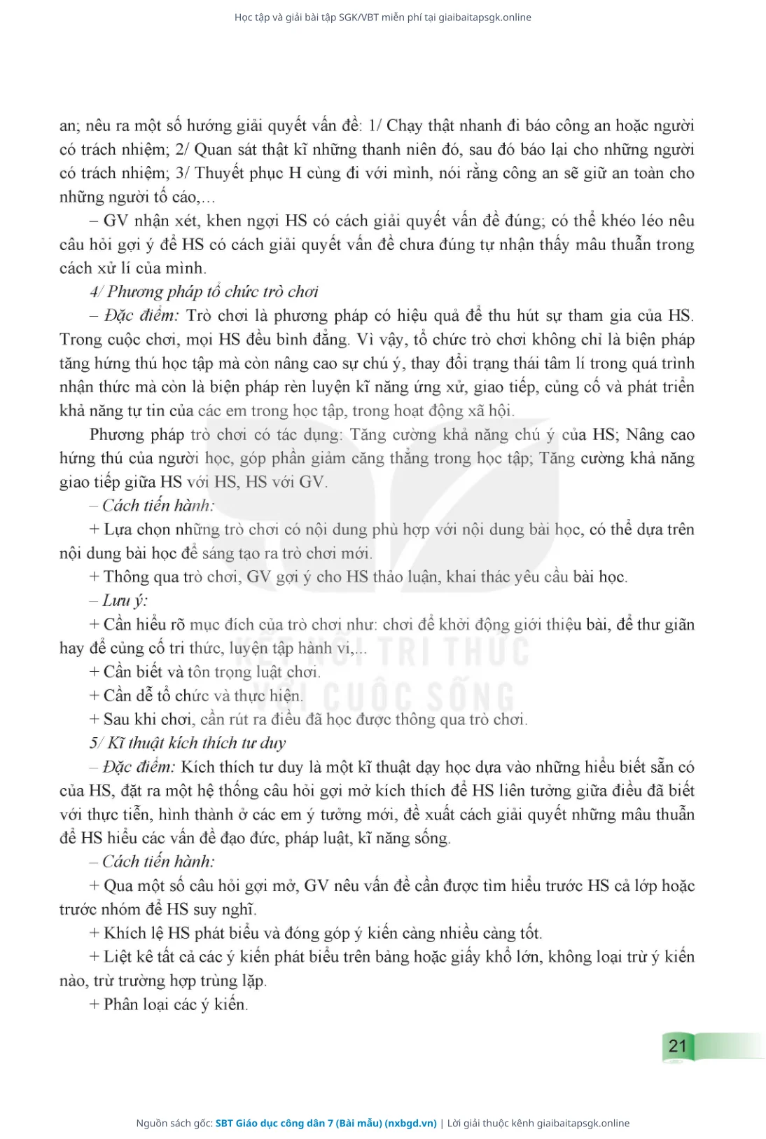 Trang 22 sách giáo khoa SBT Giáo dục công dân 7 (Bài mẫu) thu nhỏ