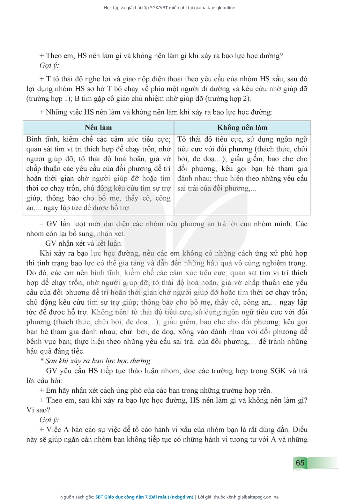 Trang 66 sách giáo khoa SBT Giáo dục công dân 7 (Bài mẫu) thu nhỏ