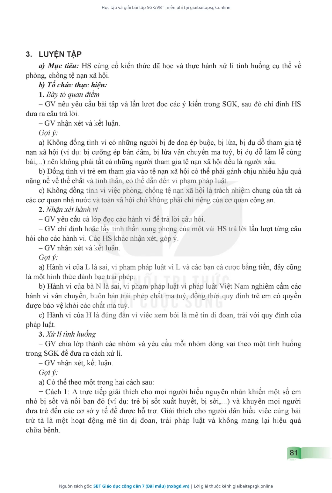 Trang 82 sách giáo khoa SBT Giáo dục công dân 7 (Bài mẫu) thu nhỏ