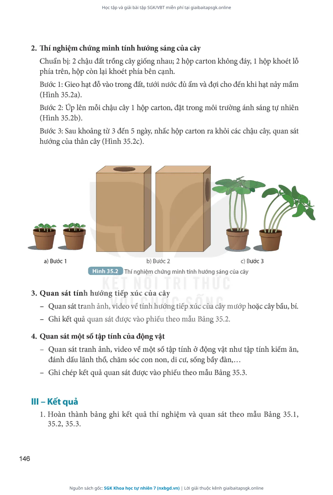 Trang 147 sách giáo khoa SGK Khoa học tự nhiên 7 thu nhỏ