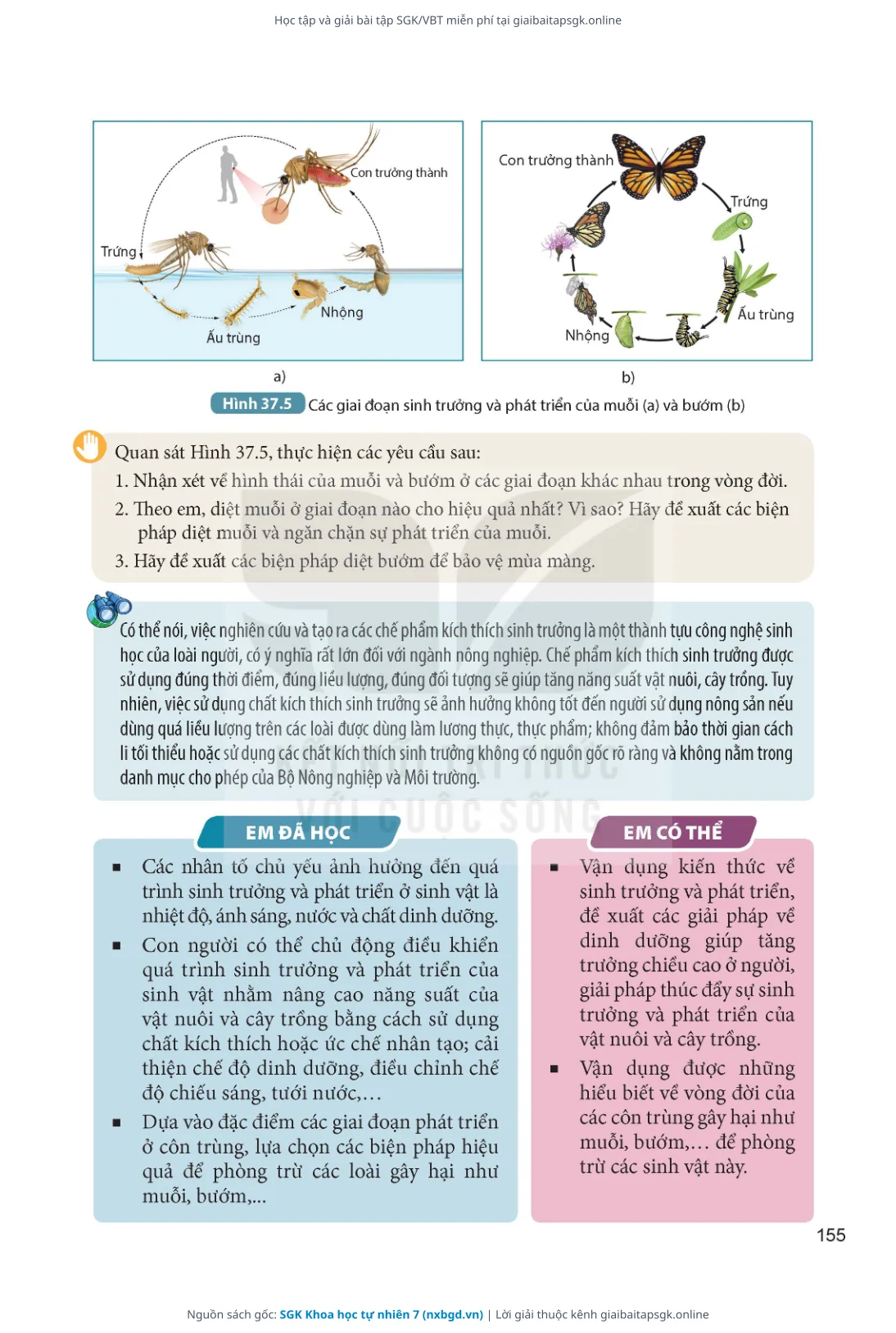 Trang 156 sách giáo khoa SGK Khoa học tự nhiên 7 thu nhỏ