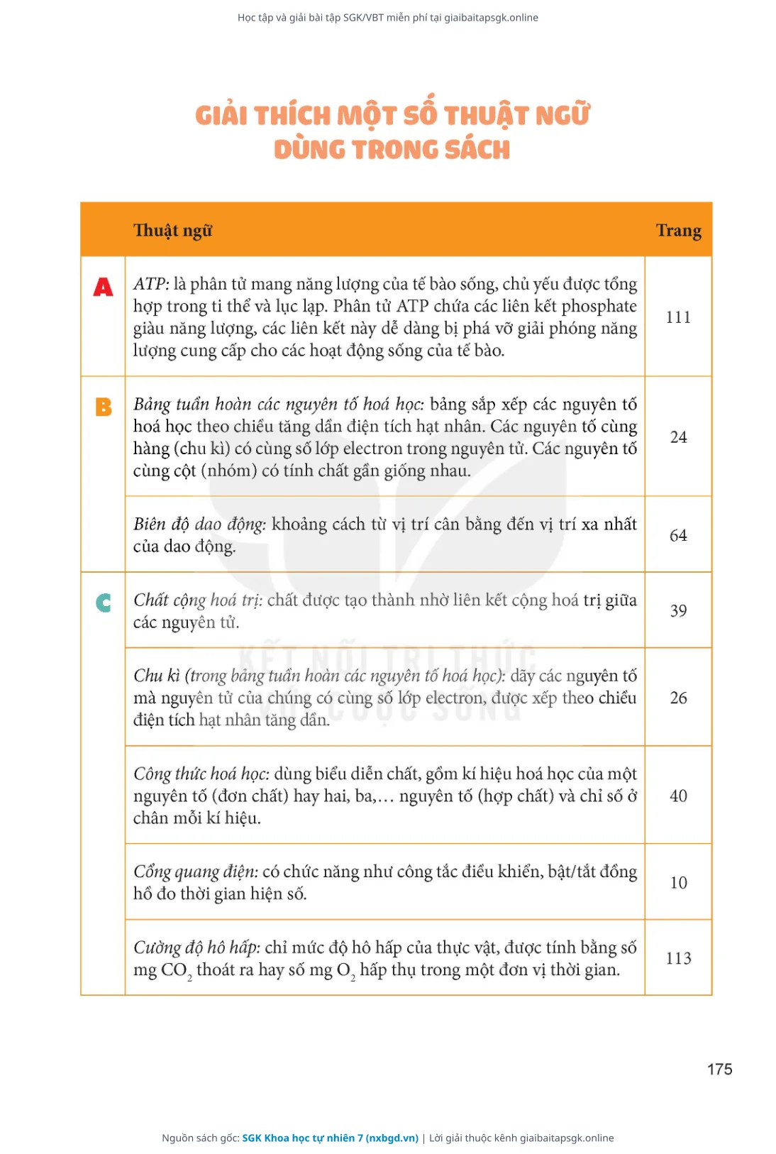 Trang 176 sách giáo khoa SGK Khoa học tự nhiên 7 thu nhỏ