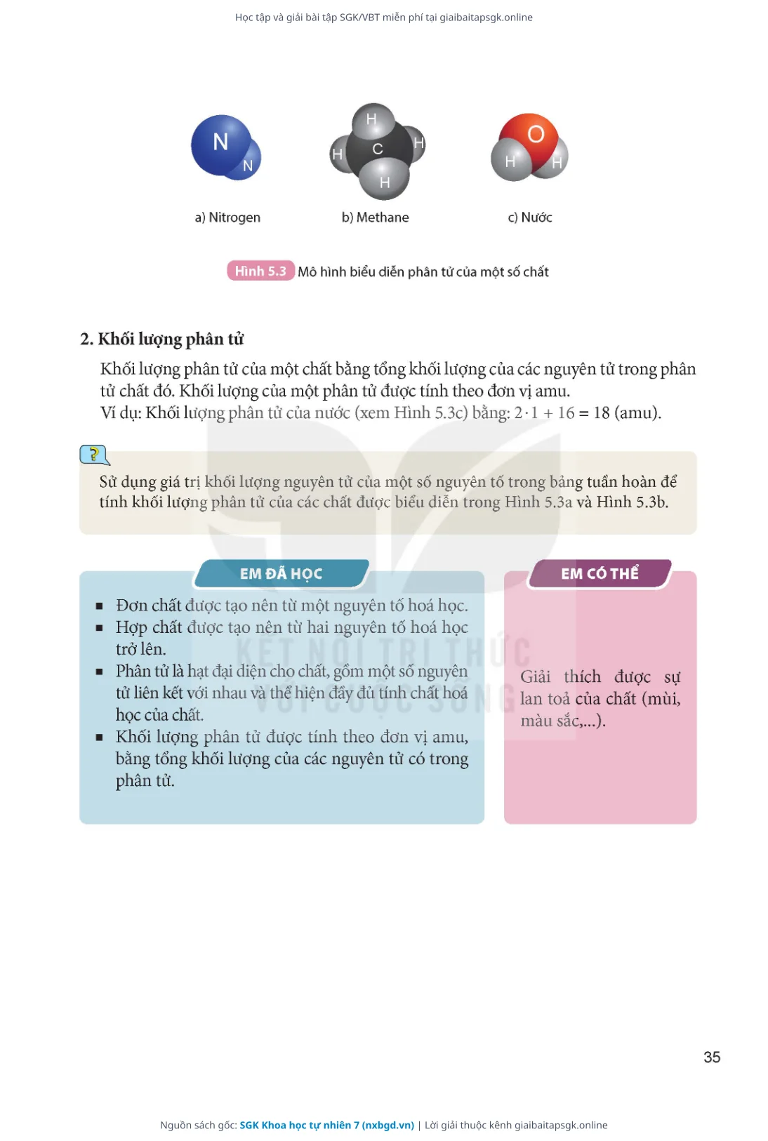 Trang 36 sách giáo khoa SGK Khoa học tự nhiên 7 thu nhỏ