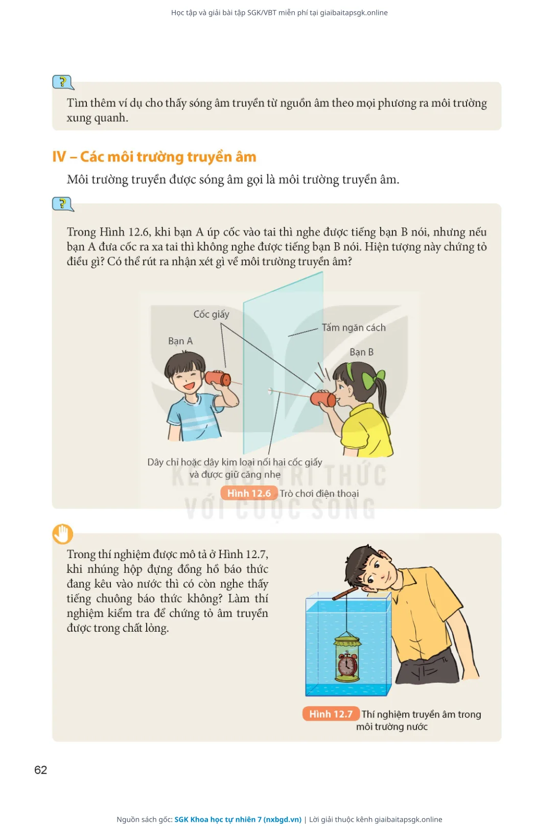 Trang 63 sách giáo khoa SGK Khoa học tự nhiên 7 thu nhỏ