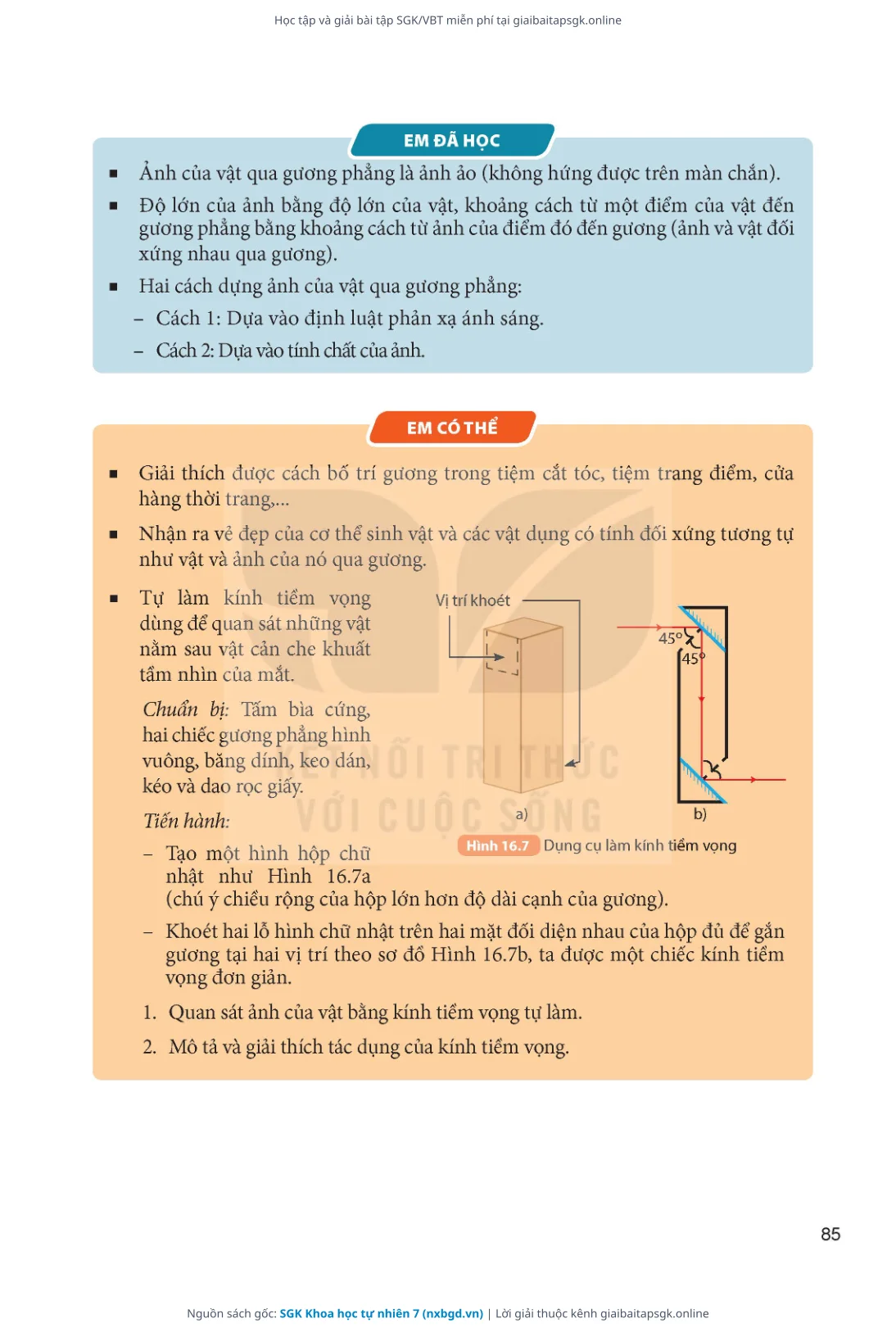 Trang 86 sách giáo khoa SGK Khoa học tự nhiên 7 thu nhỏ