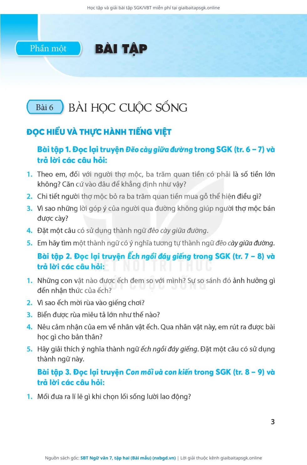 Trang 4 sách giáo khoa SBT Ngữ văn 7, tập hai (Bài mẫu) thu nhỏ