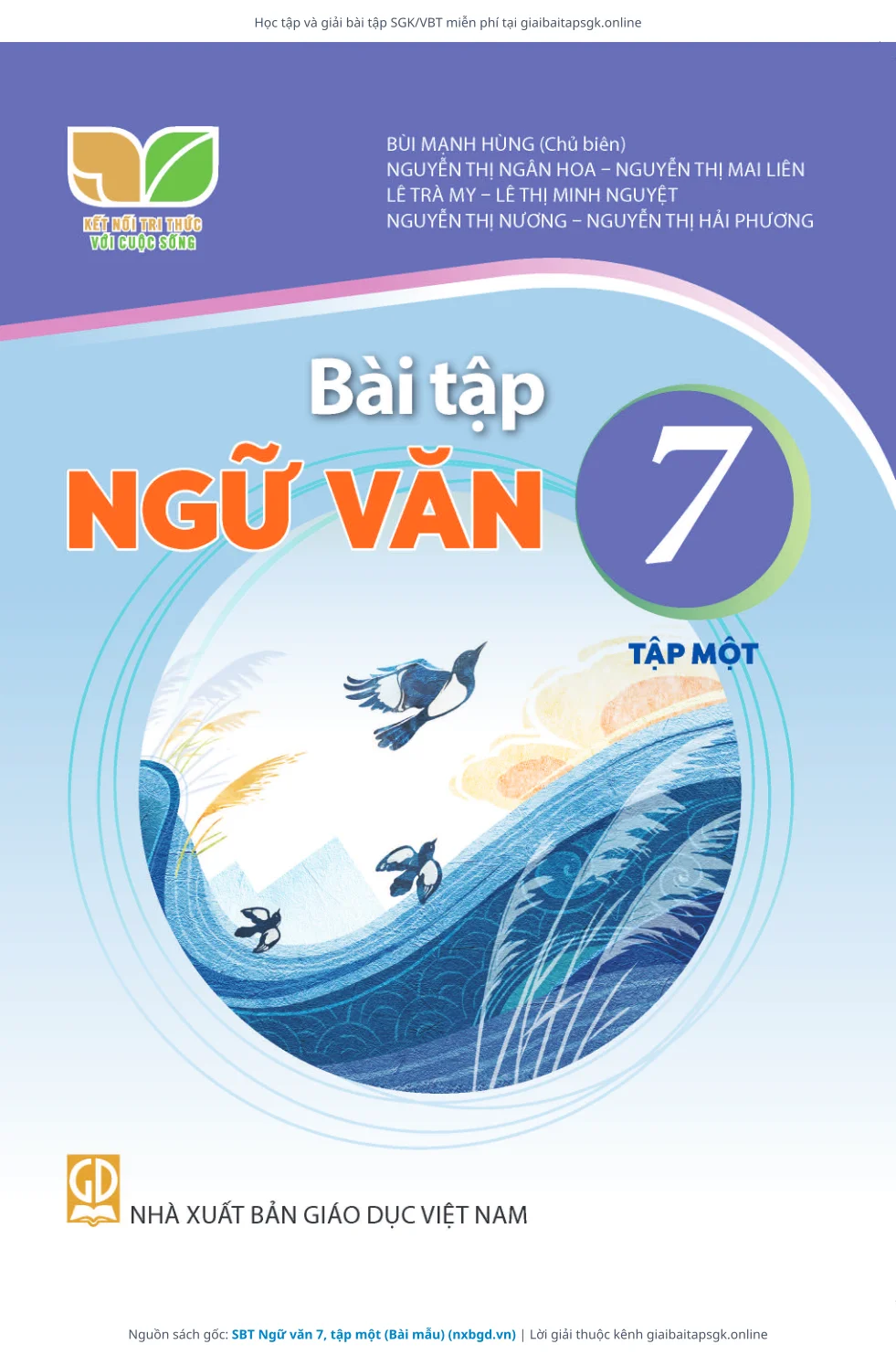 Trang 1 sách giáo khoa SBT Ngữ văn 7, tập một (Bài mẫu) bản chuẩn