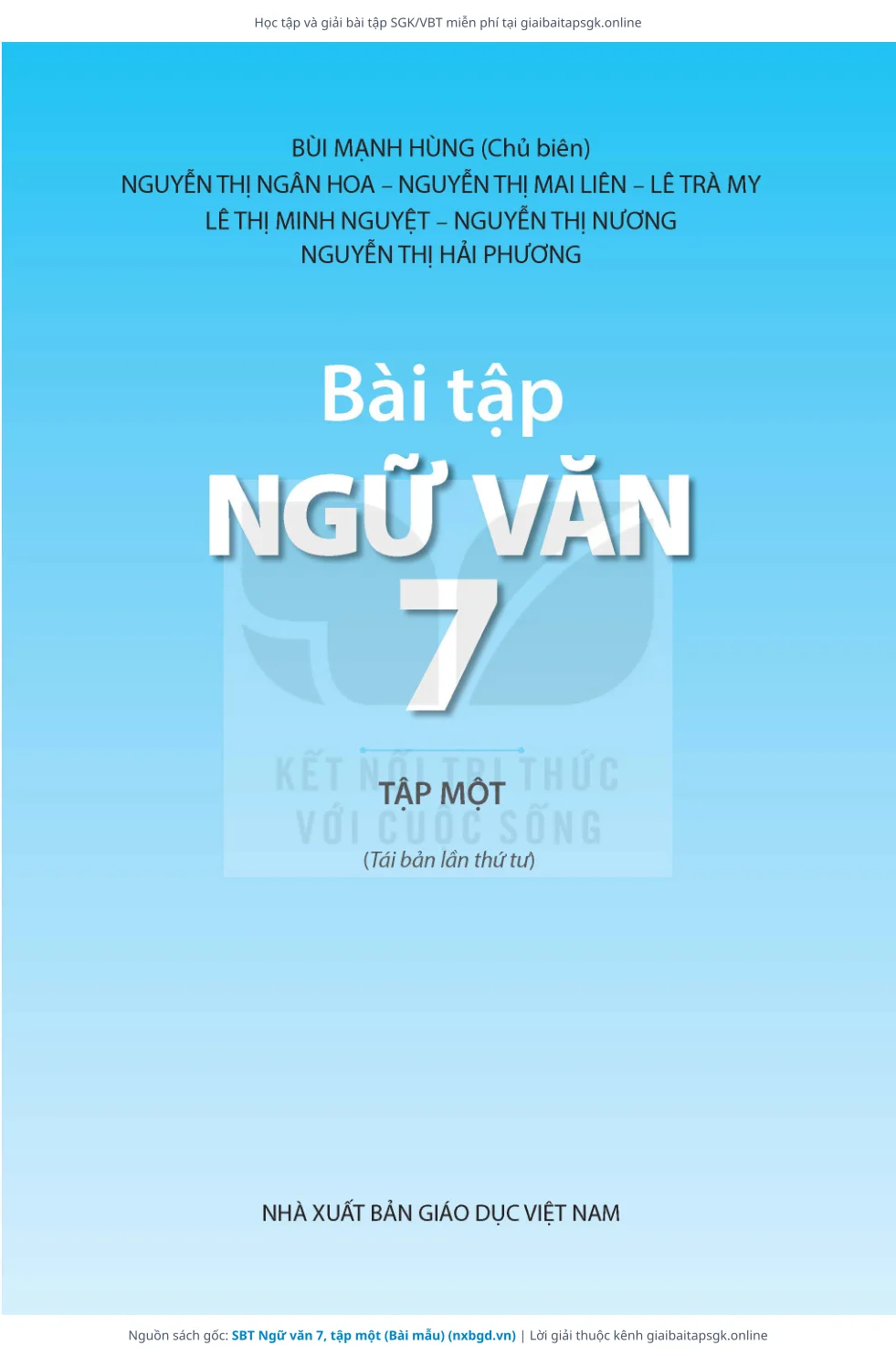 Trang 2 sách giáo khoa SBT Ngữ văn 7, tập một (Bài mẫu) thu nhỏ