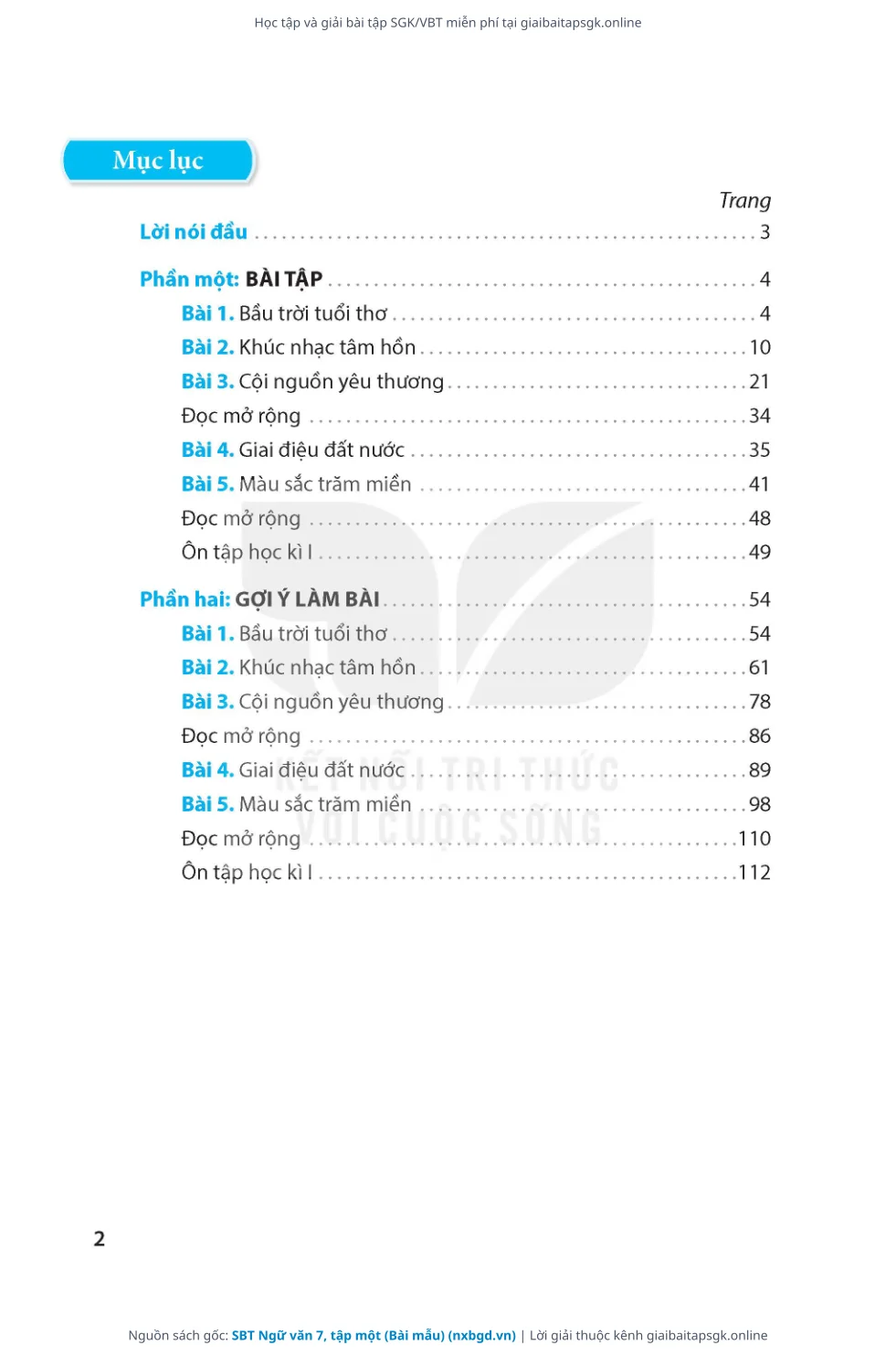 Trang 3 sách giáo khoa SBT Ngữ văn 7, tập một (Bài mẫu) thu nhỏ