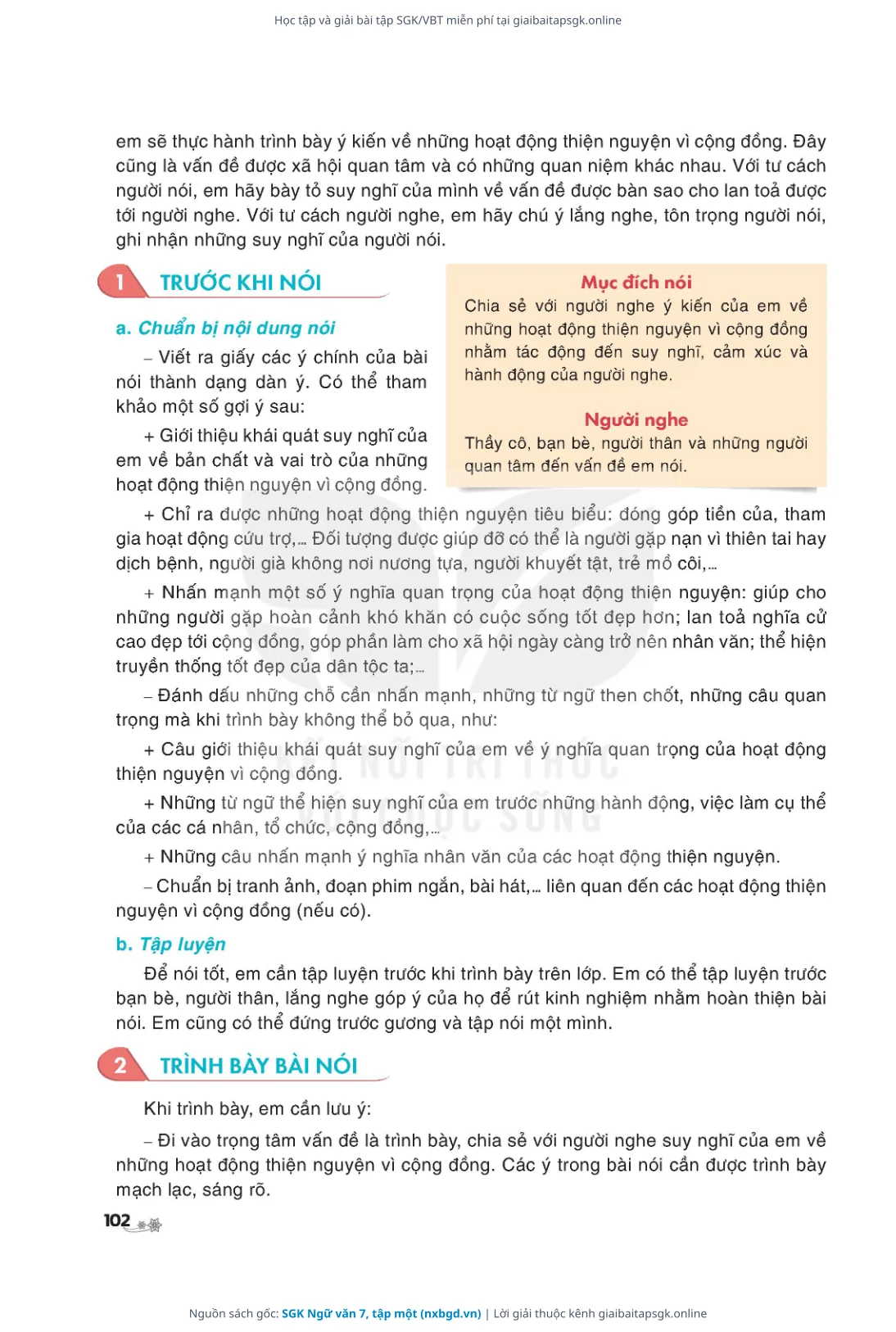 Trang 103 sách giáo khoa SGK Ngữ văn 7, tập một thu nhỏ
