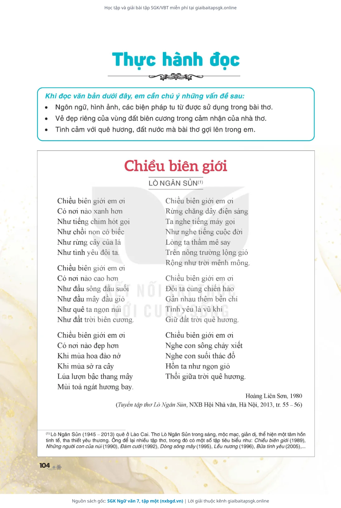 Trang 105 sách giáo khoa SGK Ngữ văn 7, tập một thu nhỏ