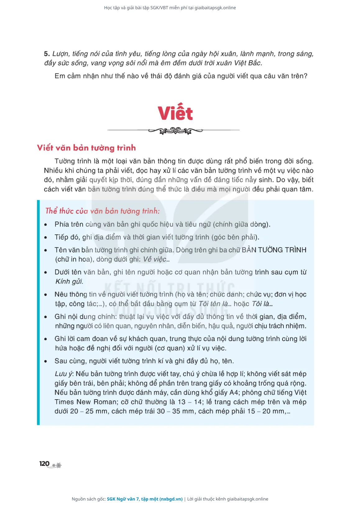 Trang 121 sách giáo khoa SGK Ngữ văn 7, tập một thu nhỏ