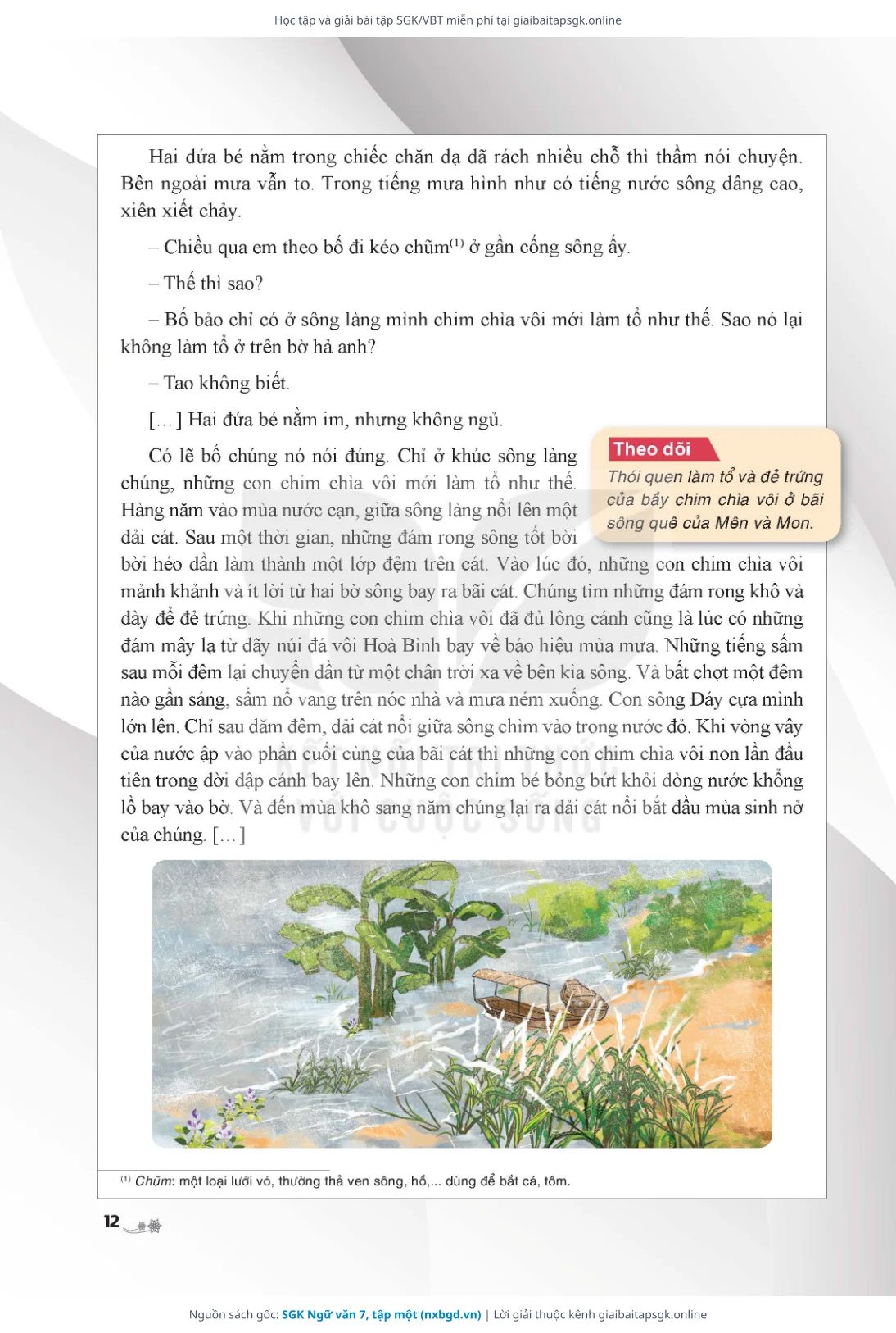 Trang 13 sách giáo khoa SGK Ngữ văn 7, tập một thu nhỏ