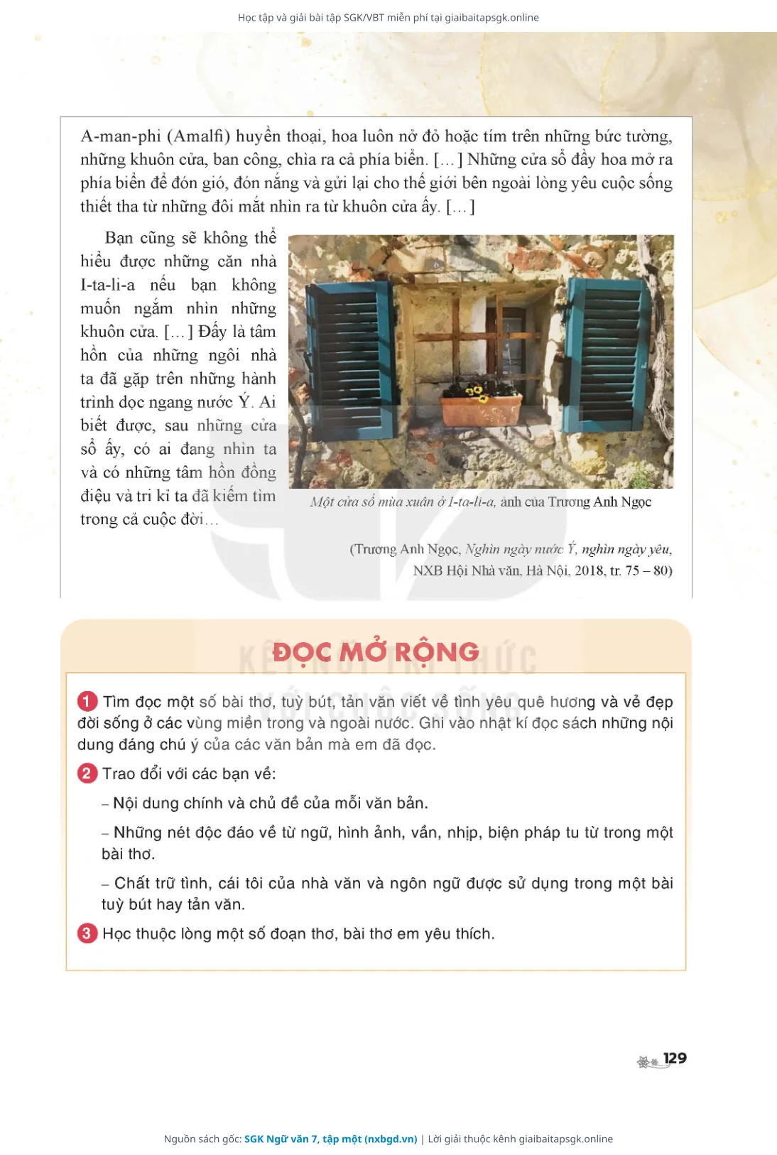 Trang 130 sách giáo khoa SGK Ngữ văn 7, tập một thu nhỏ