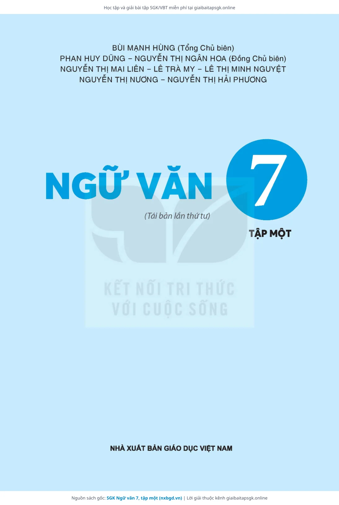Trang 2 sách giáo khoa SGK Ngữ văn 7, tập một thu nhỏ