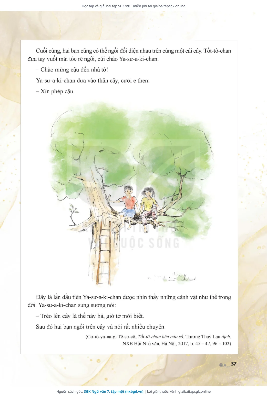 Trang 38 sách giáo khoa SGK Ngữ văn 7, tập một thu nhỏ