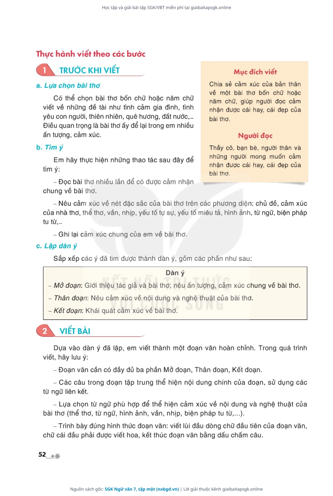 Trang 53 sách giáo khoa SGK Ngữ văn 7, tập một thu nhỏ