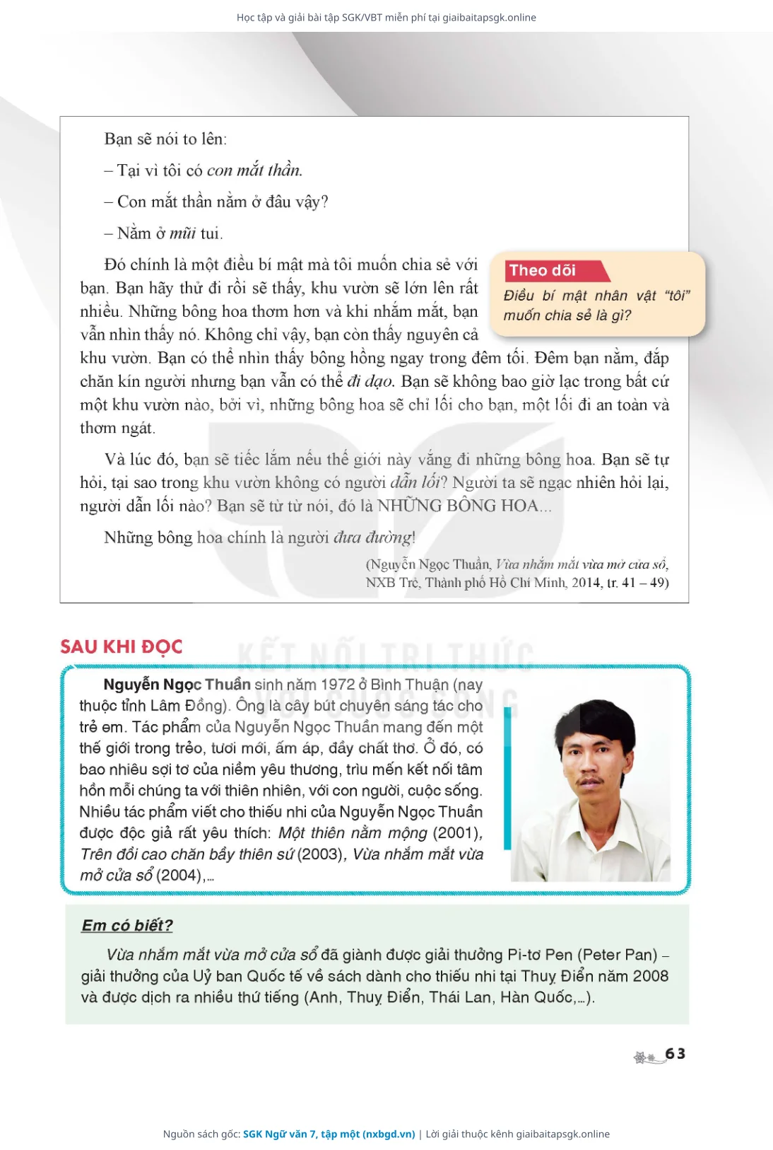 Trang 64 sách giáo khoa SGK Ngữ văn 7, tập một thu nhỏ