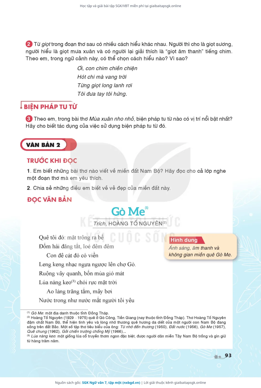 Trang 94 sách giáo khoa SGK Ngữ văn 7, tập một thu nhỏ