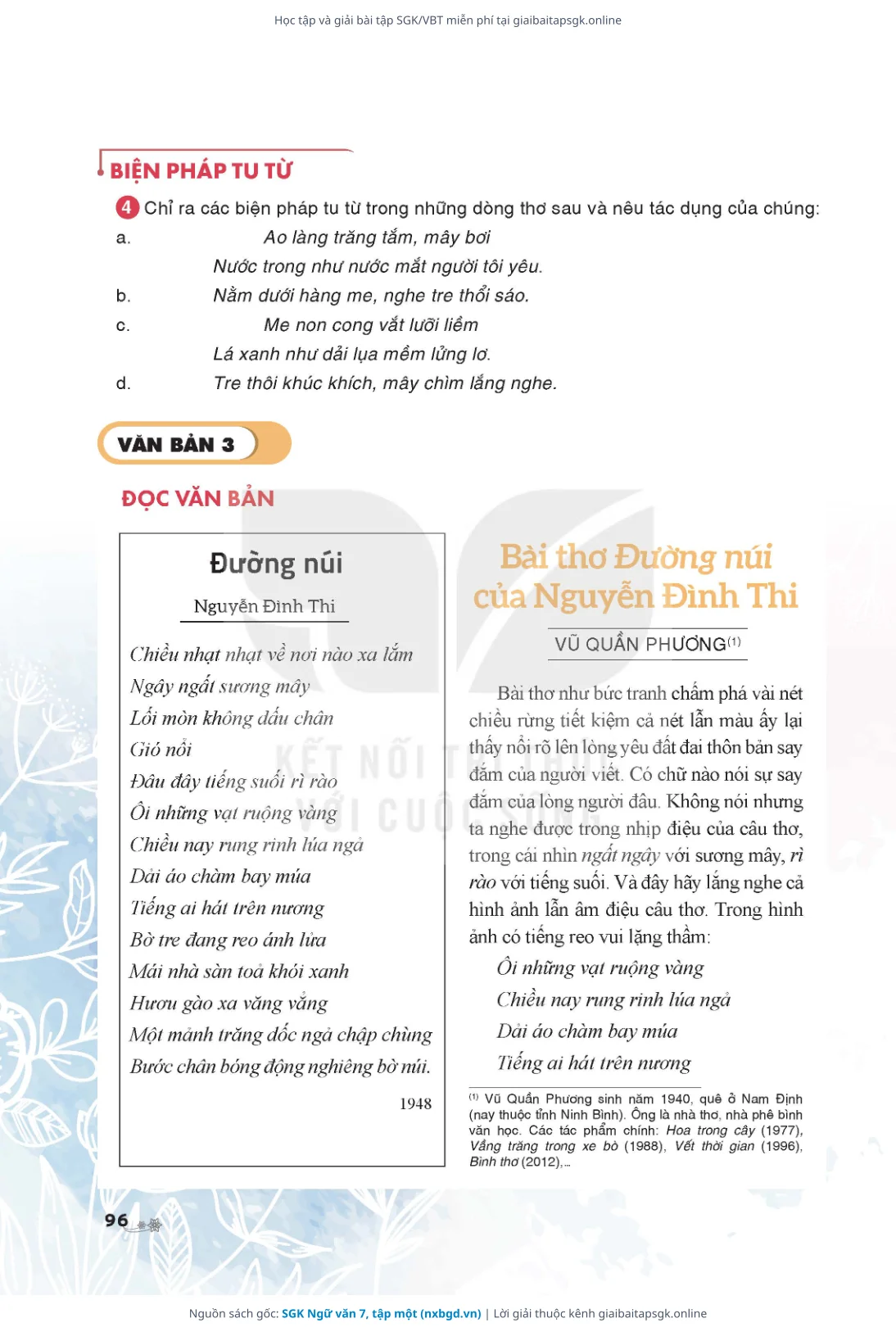 Trang 97 sách giáo khoa SGK Ngữ văn 7, tập một thu nhỏ