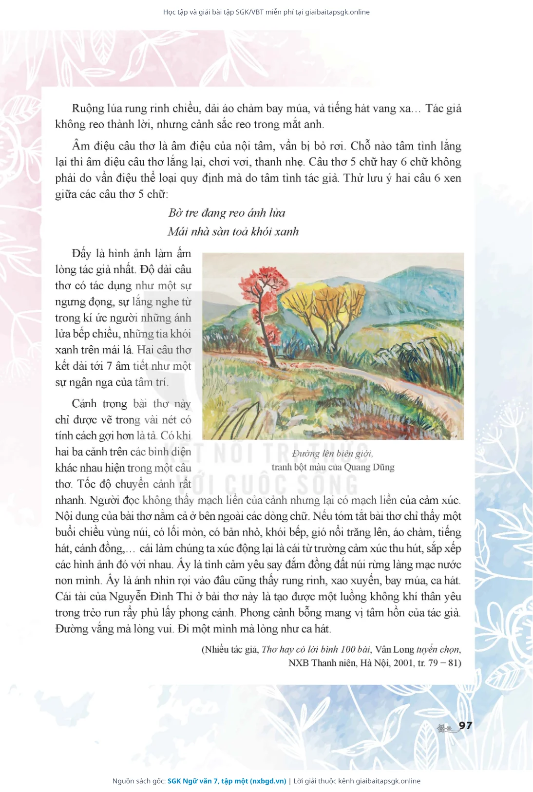 Trang 98 sách giáo khoa SGK Ngữ văn 7, tập một thu nhỏ