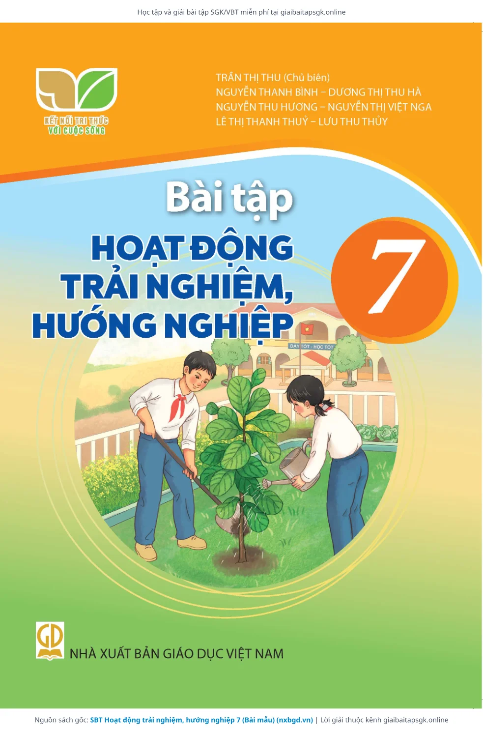 Trang 1 sách giáo khoa SBT Hoạt động trải nghiệm, hướng nghiệp 7 (Bài mẫu) bản chuẩn