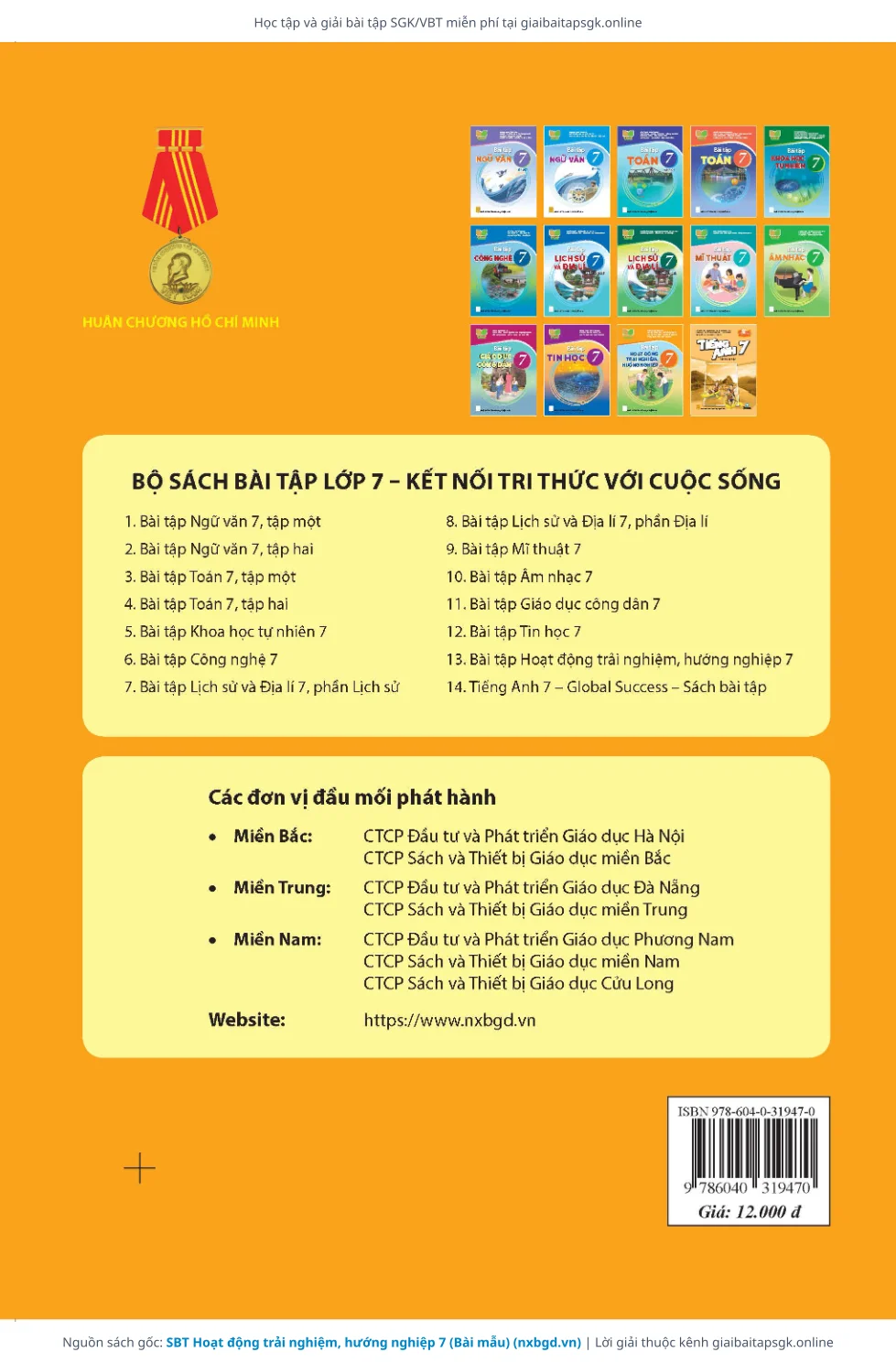 Trang 8 sách giáo khoa SBT Hoạt động trải nghiệm, hướng nghiệp 7 (Bài mẫu) thu nhỏ