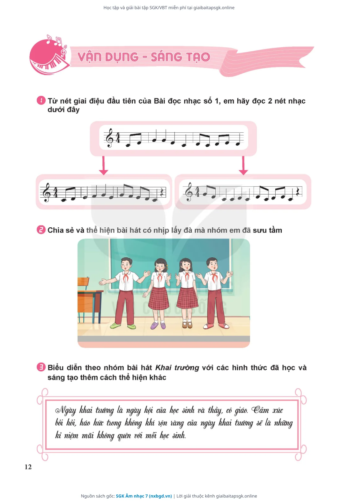 Trang 13 sách giáo khoa SGK Âm nhạc 7 thu nhỏ