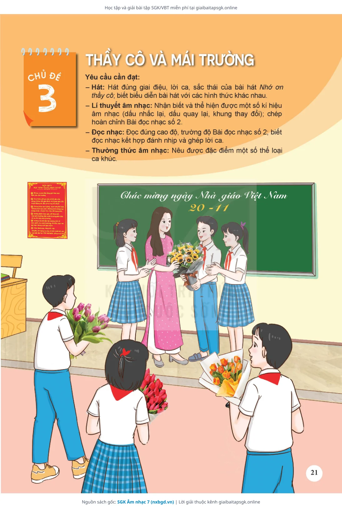 Trang 22 sách giáo khoa SGK Âm nhạc 7 thu nhỏ