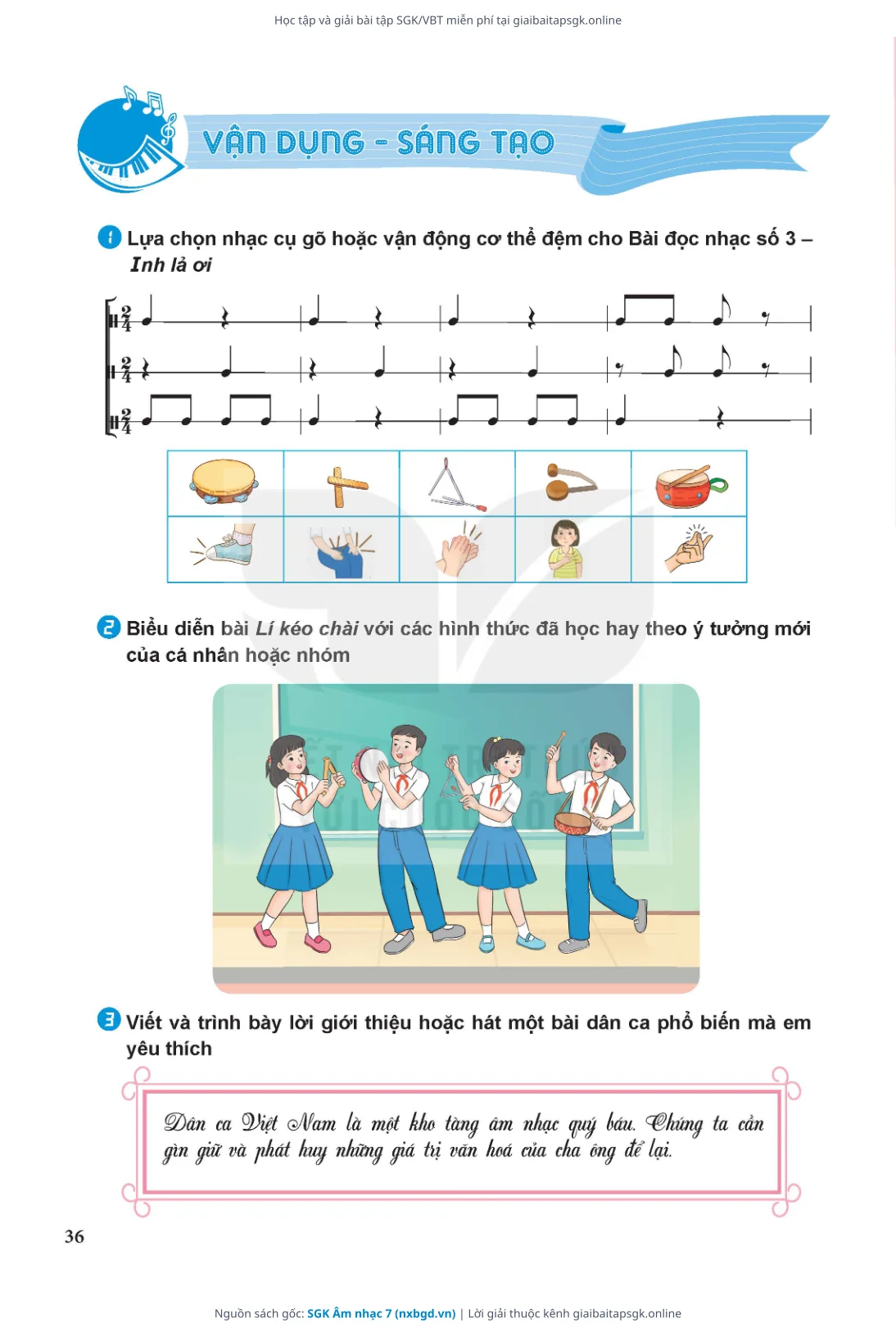 Trang 37 sách giáo khoa SGK Âm nhạc 7 thu nhỏ