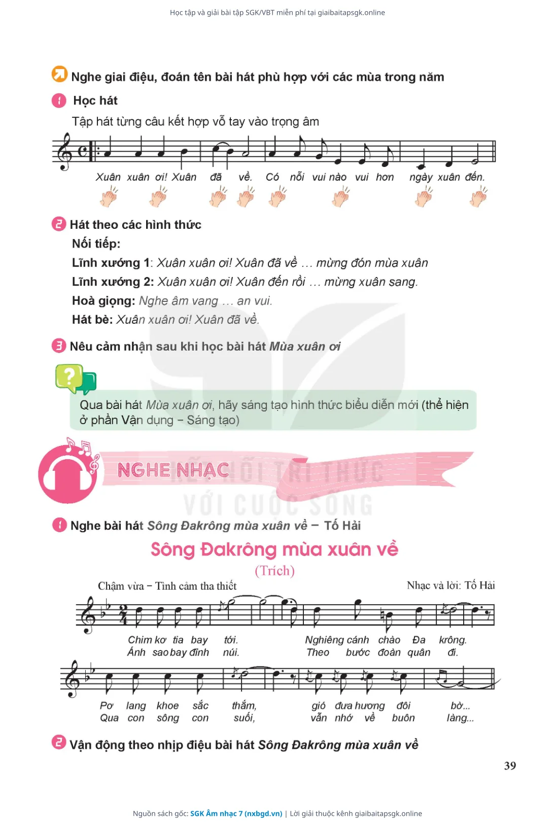 Trang 40 sách giáo khoa SGK Âm nhạc 7 thu nhỏ