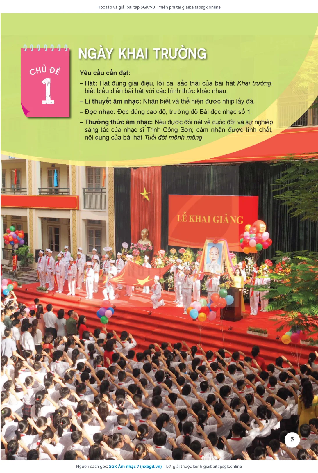 Trang 6 sách giáo khoa SGK Âm nhạc 7 thu nhỏ