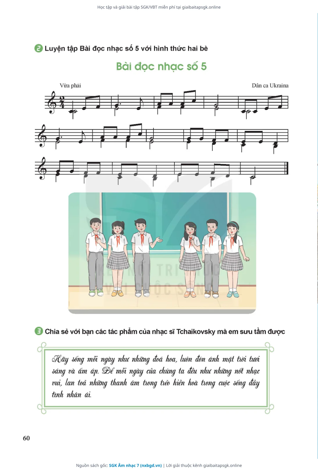 Trang 61 sách giáo khoa SGK Âm nhạc 7 thu nhỏ