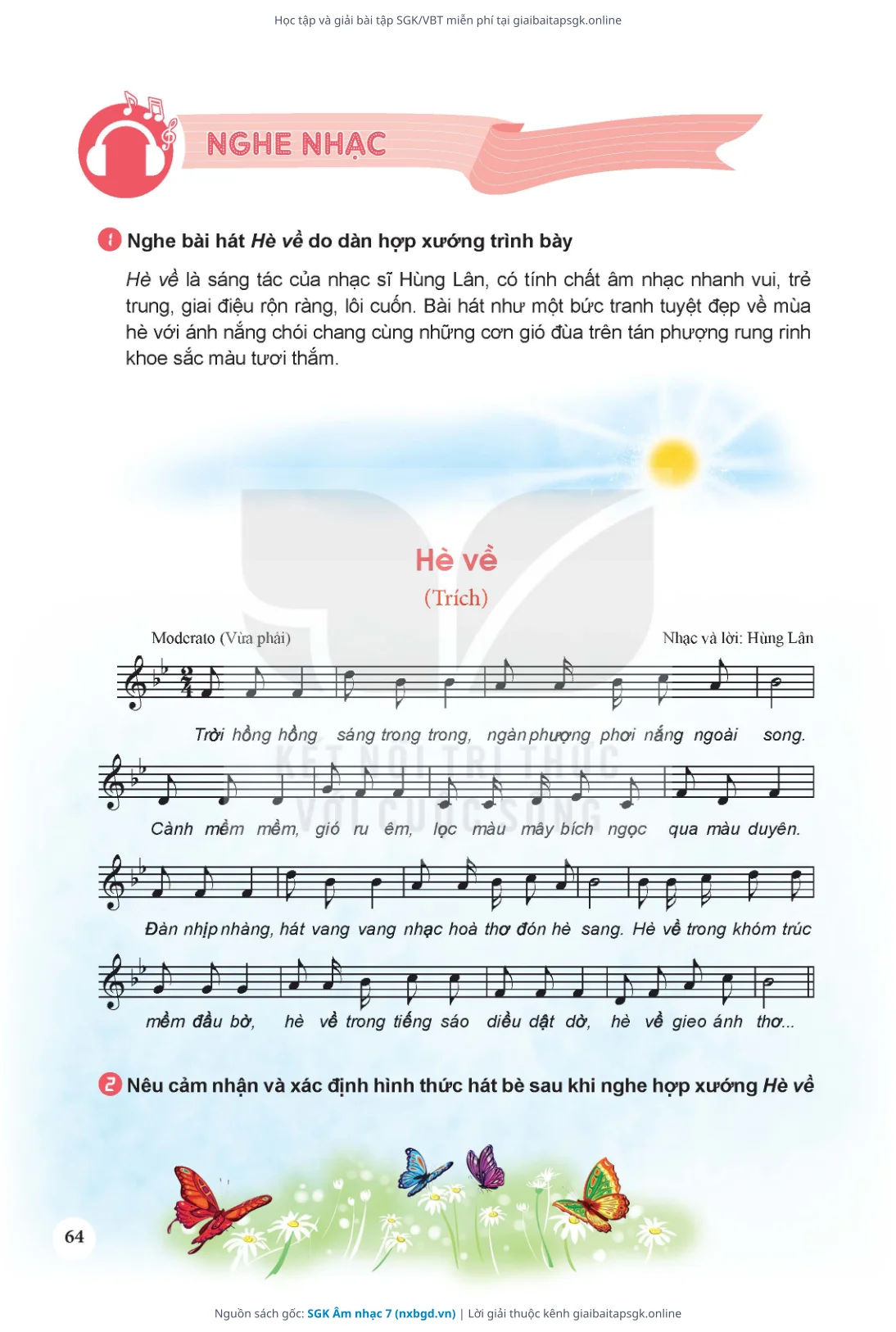 Trang 65 sách giáo khoa SGK Âm nhạc 7 thu nhỏ