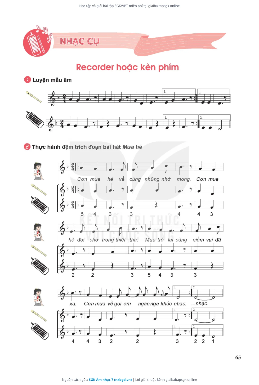 Trang 66 sách giáo khoa SGK Âm nhạc 7 thu nhỏ