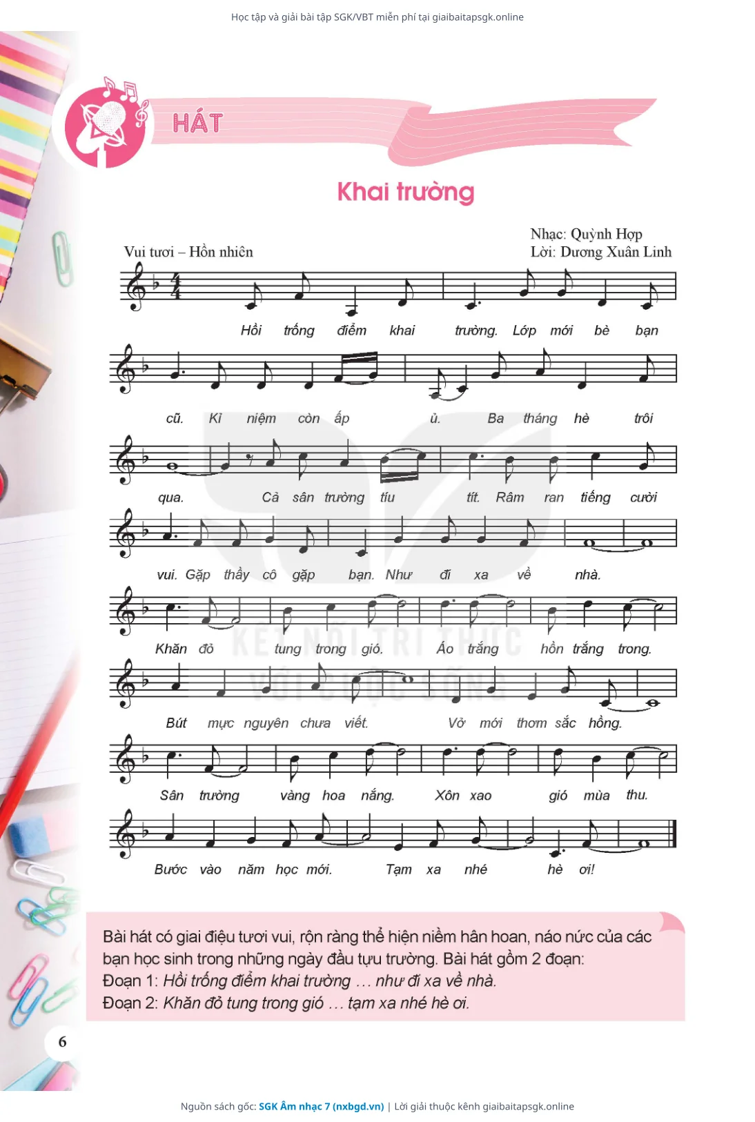 Trang 7 sách giáo khoa SGK Âm nhạc 7 thu nhỏ
